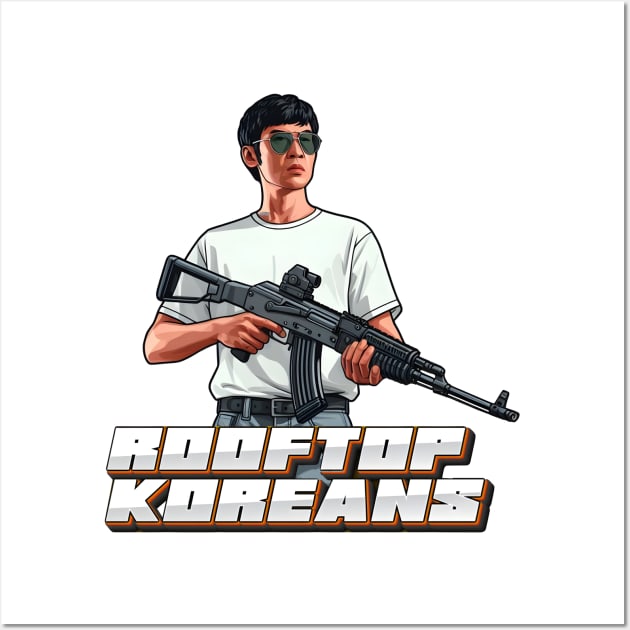 Rooftop Koreans Wall Art by Rawlifegraphic